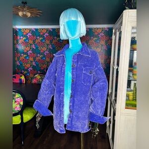 Grunge Style Mineral Washed Corduroy Jacket